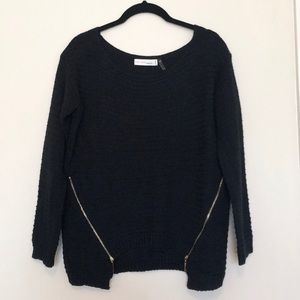 Love Tree Happens Black Knit Sweater